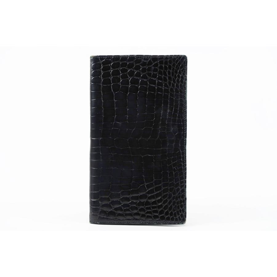 美品✨セリーヌ　おり財布　クロコ　ブラック CELINE（セリーヌ） 【美品】CELINE クロコダイル 札入れ 二つ折り長