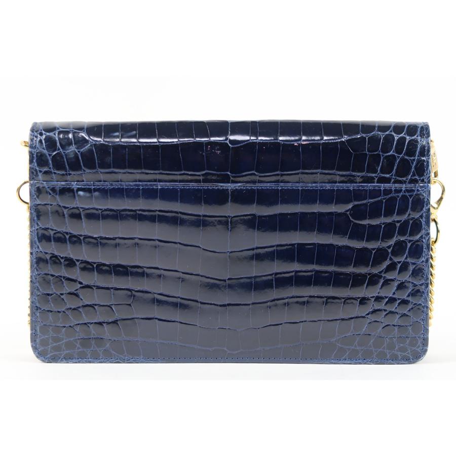 美品】KWANPEN クワンペン ショルダーバッグ ウォレット クロコダイル  