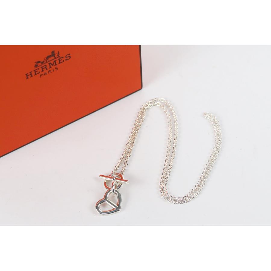 HERMES　ネックレスチャーム　ハート型 HERMES（エルメス） 【超美品】HERMES カシュ クール ハート