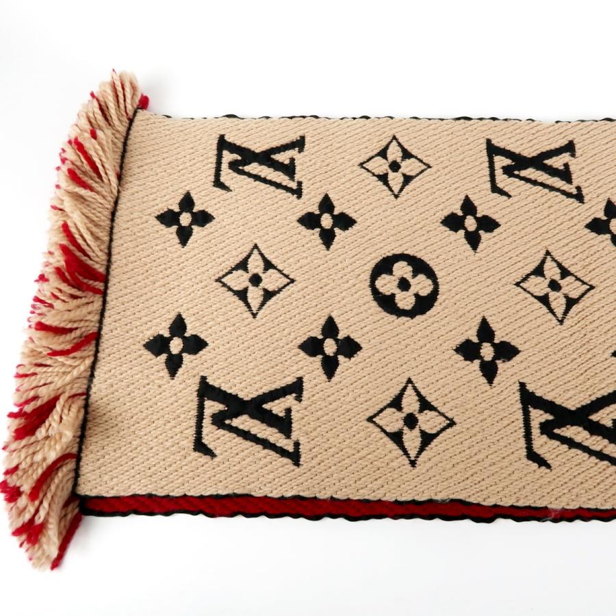 LOUIS VUITTON ルイヴィトン カラコラム シルク 混マフラー 中古・古着通販】LOUIS VUITTON (ルイ ヴィトン) カラコラムウール