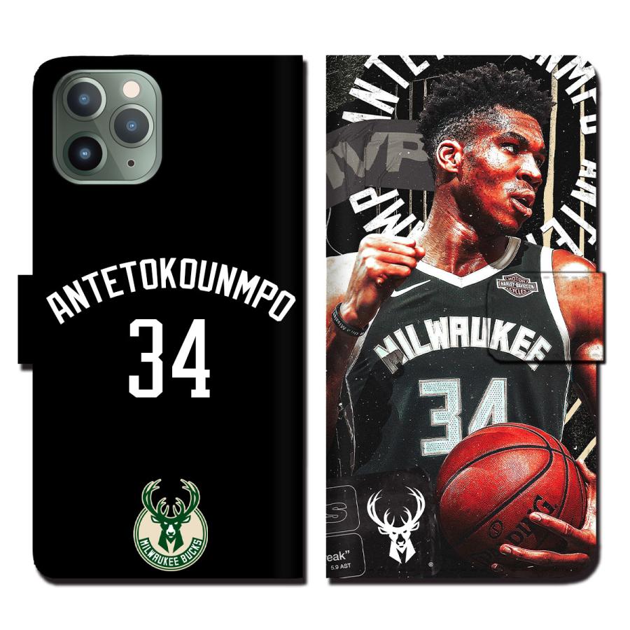 Iphone14 Iphone13 14pro ケース 手帳型 Iphone12 Pro Promax Mini Se Nba ヤニスアデトクンボ バックス ケース T034 デザプリ オリジナルデザインプリントグッズ 通販 Yahoo ショッピング