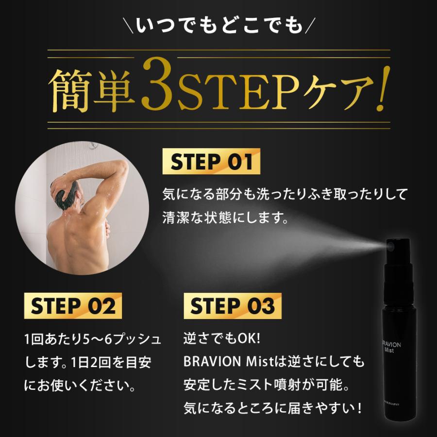 消臭ミスト BRAVION Mist ブラビオンミスト 公式通販 5本 5ヶ月分 5冠達成 医薬部外品 ジャムウ メンズ デリケートゾーン 薬用ミスト BRAVION（ブラビオン） 消臭ミスト BRAVION Mist（ブラビオンミスト