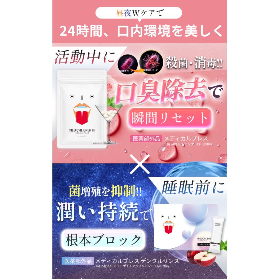正規販売】医薬部外品 メディカルブレス + デンタルリンス 口臭除去 