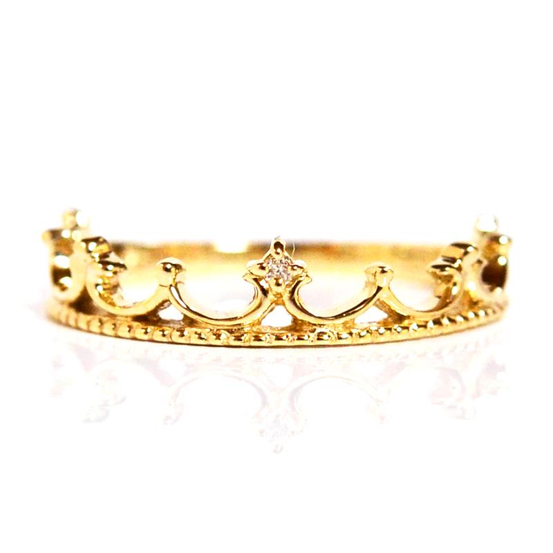 プリンセスティアラ　ダイヤモンドリング　クラッシック ホワイトゴールド ピンクゴールド イエローゴールド　プラチナK10 K18 pt900製作