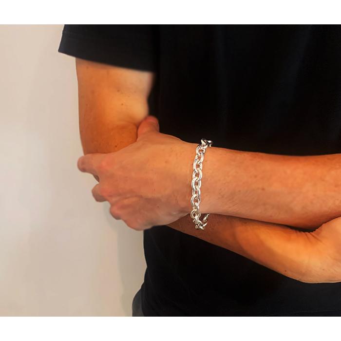 オーバルラウンド　ブレスレットsv925シルバー　9mm*12mm 約20cm オーバルラウンド ブレスレットsv925シルバー 9mm*12mm 約20cm