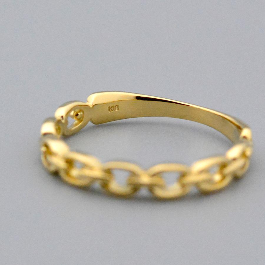 ラウンドチェーンリングK10K18PT950ホワイトゴールドピンクゴールド