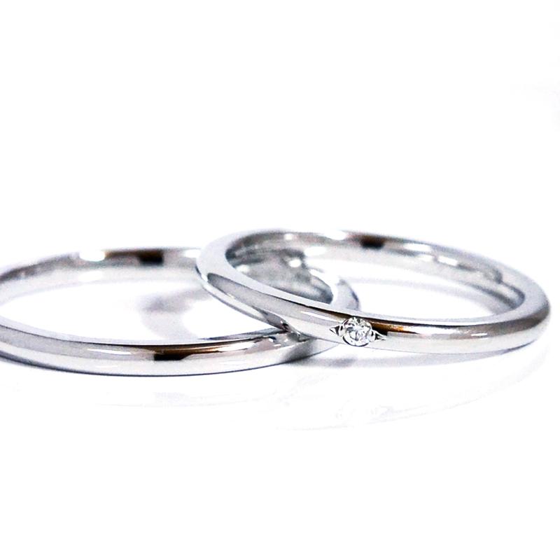 ハードプラチナペアリング2本製作 ストレートパーペチュアルpt950メンズ＆レディース ダイヤモンド ペアリング、マリッジリング結婚指輪
