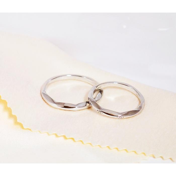 残りわずか！ ストーレートラインセンターダイヤモンドハードプラチナペアリング2本製作 pt950メンズ＆レディースペアリングマリッジリング結婚指輪