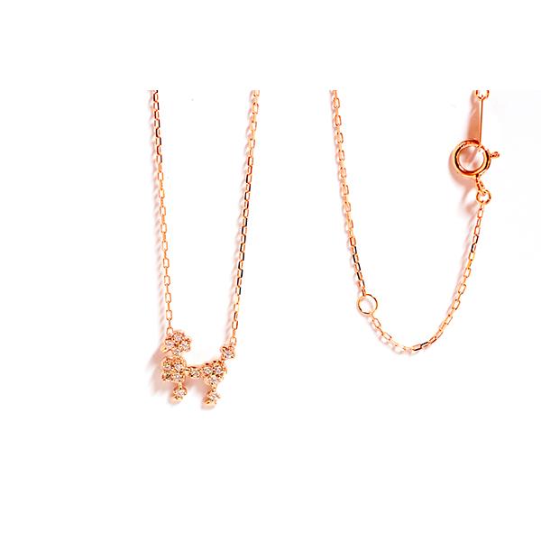 完売 k18 ダイヤモンドネックレス プードル - ネックレス