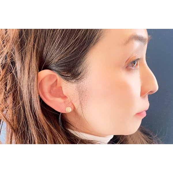 スマイルコインスタッドピアスダイヤモンドホワイトゴールド ピンクゴールド イエローゴールドK10K18 pt900プラチナの画像
