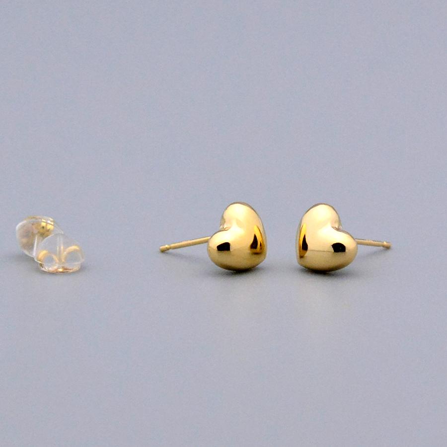 ハートスタッドピアス 7mmK18イエローゴールドの画像