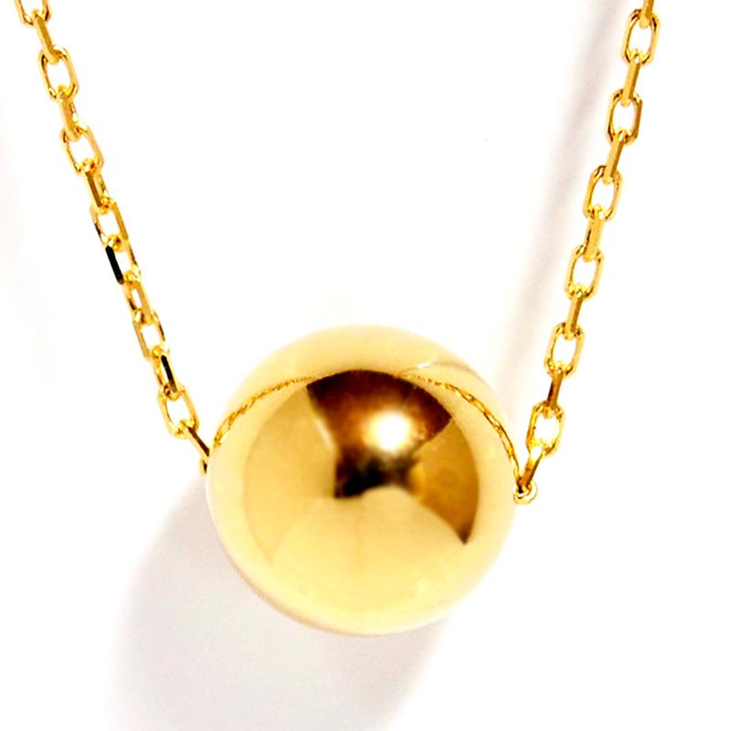 ボールスルーネックレス K18イエローゴールド8mm : CASHO - 通販
