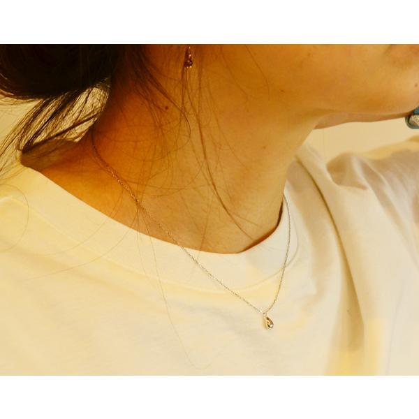 サイレントドロップペンダントネックレスK18イエローゴールドの画像