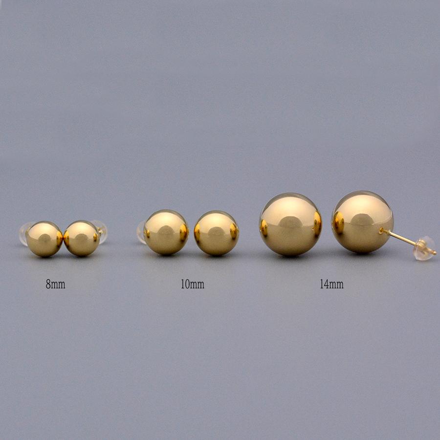 K18イエローゴールド スタッドピアス 8mm VALUABLE