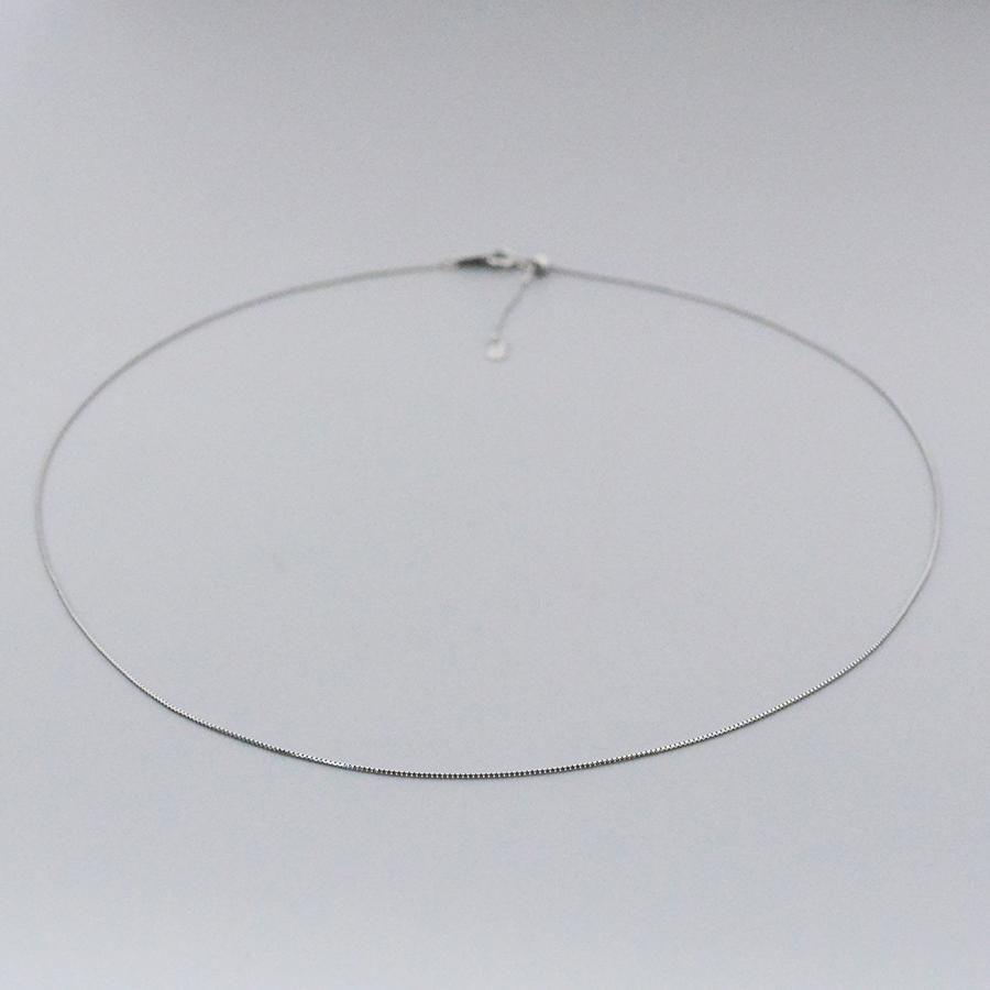 スライドフリーチェーンネックレスベネチアンpt850プラチナ0.6ミリ×45