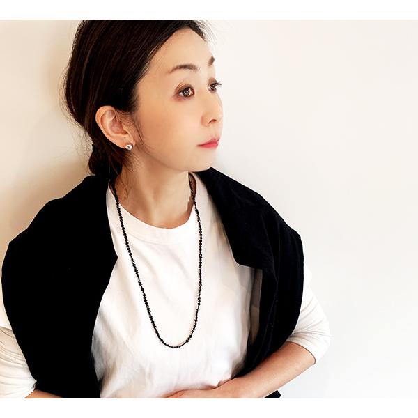 ブラックスピネルロングネックレス : CASHO - 通販 - Yahoo!ショッピング