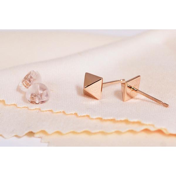 スクウェアスタッズスタッドピアスK18イエローゴールド : CASHO - 通販