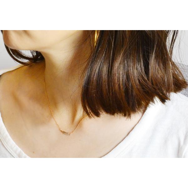 サイドウェイフェザーネックレス Sサイズ15mm K18YGイエロー サイドウェイフェザーネックレス Sサイズ15mm K18YGイエロー
