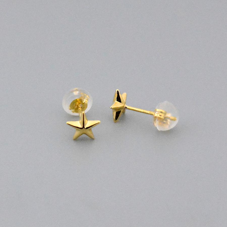 スタースタッズスタッドピアスK18イエローゴールド : CASHO - 通販