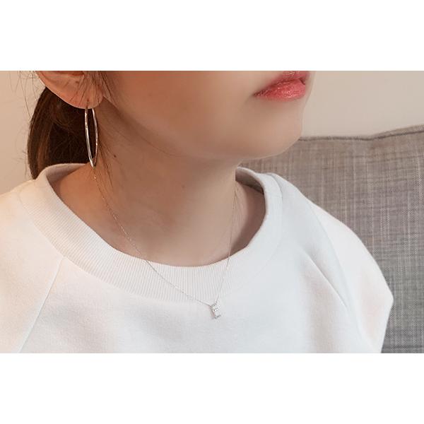 EダイヤモンドイニシャルペンダントネックレスK18イエローゴールド 