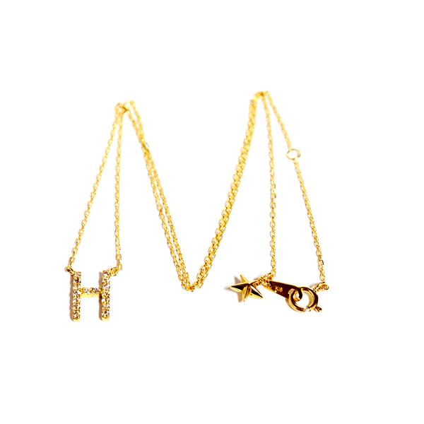 Pt900 Pt850 イニシャルネックレス H ダイヤモンド 美品 Hダイヤモンドイニシャルペンダント ネックレス pt900/850