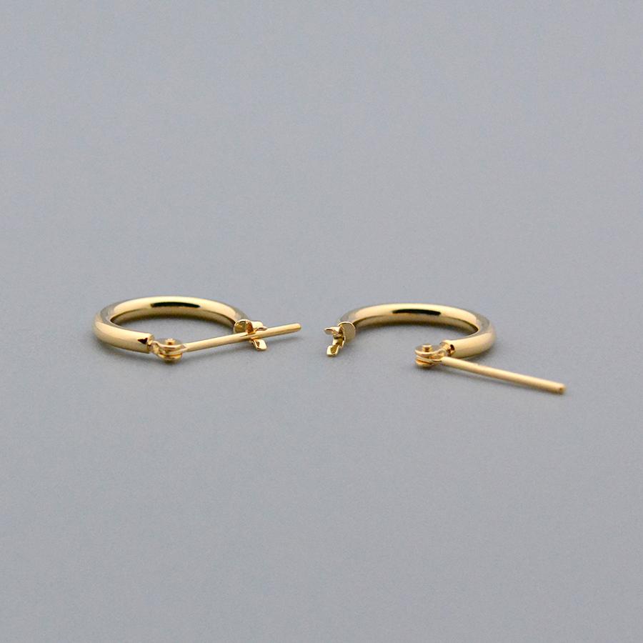 パイプフープピアスSSサイズK18イエローゴールド1.5mm*12mm |  | 02