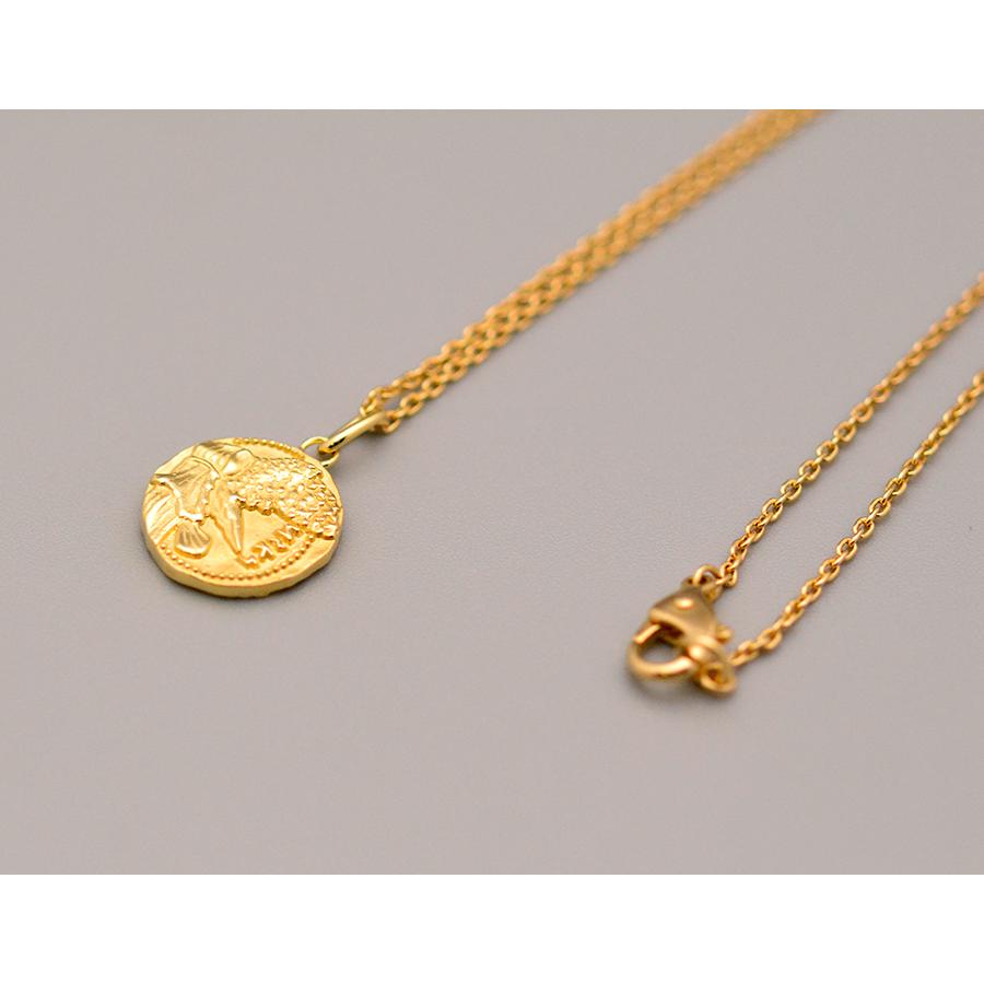 ニケコインペンダントネックレスK18イエローゴールド12ミリ