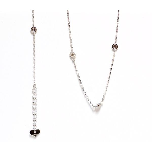 ドーナツセットダイヤモンドステーションブレスレット0.25K18ホワイト  