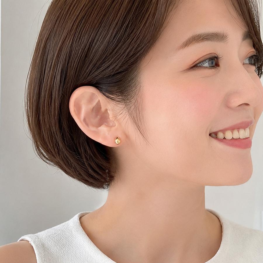 ドロップスタッドピアス Lサイズ プラチナピンクゴールド イエロー