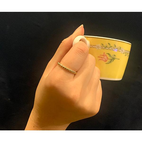 フルエタニティーハートリング2.5ミリK10K18PT950ホワイトゴールド