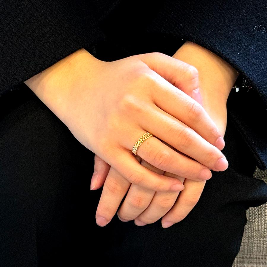 キヘイビスマルクチェーンリングK18YGイエローゴールド : CASHO - 通販