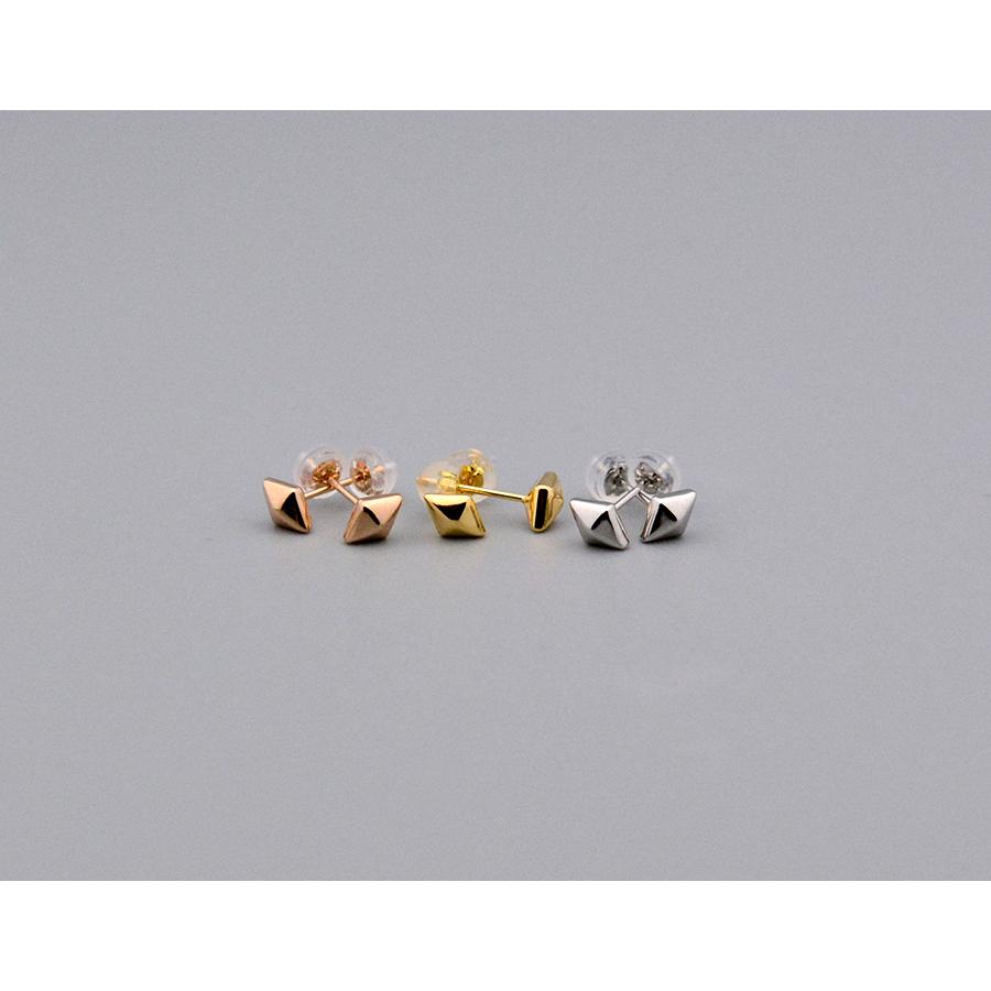 スタッズピアスPT900プラチナK18 ピンクゴールド イエローゴールド