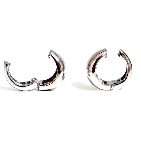 SV925】ワイドシルバーフープイヤリング＆イヤカフセット bpbd