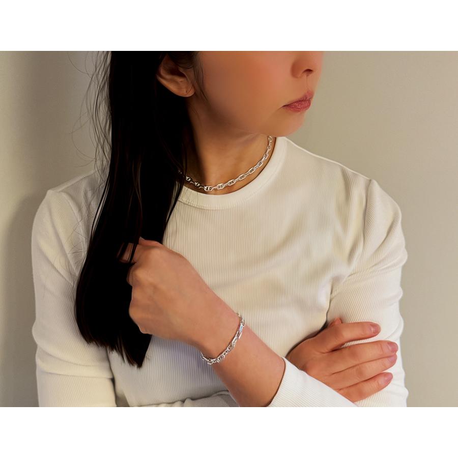 カットアンカーチェーンブレスレットsv925シルバー : CASHO - 通販