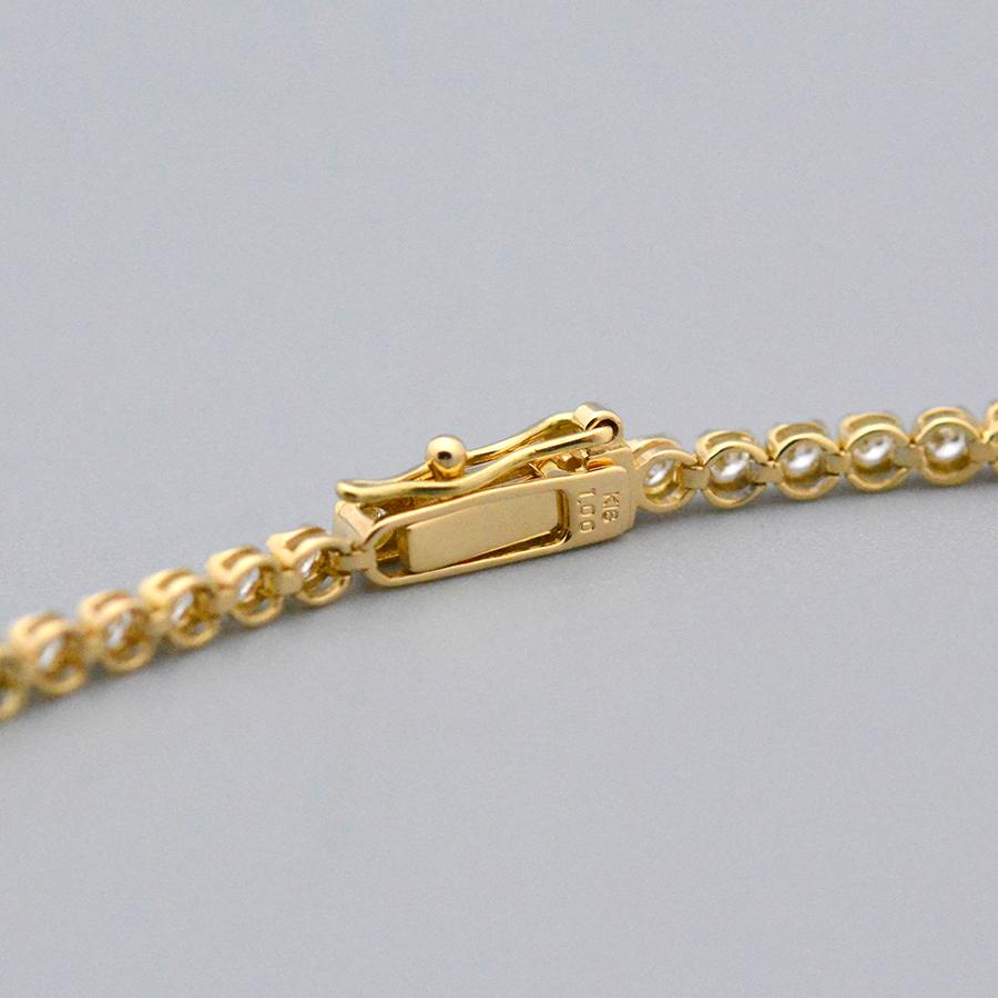 テニスブレスレットフルエタニティーダイヤモンド1.00カラットK18