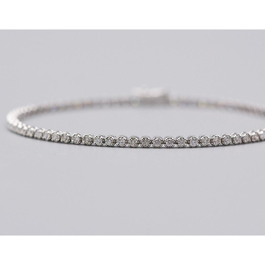 PT900 プラチナ ダイアモンド1CT ブレスレット Pt900 プラチナ 約1.01ct〜1.45ct ブラウンダイヤモンド テニス