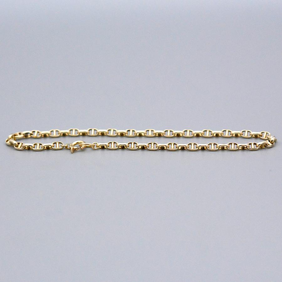 スカルアンカーチェーンブレスレットイエローゴールド K10YGイタリア