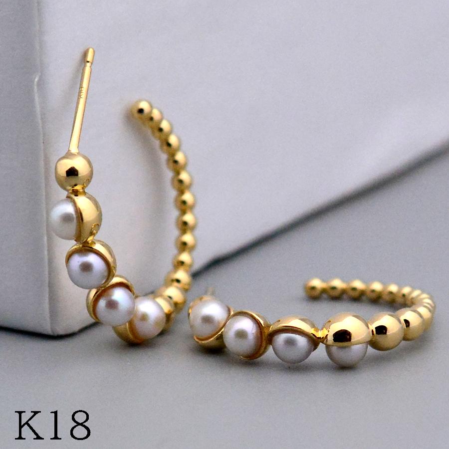 k18 SV アシメピアス ビンテージ