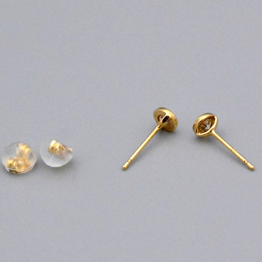 ドーナツセット スタッドピアスダイヤモンド0.30ct  Pt900プラチナK18YGイエローゴールドの画像