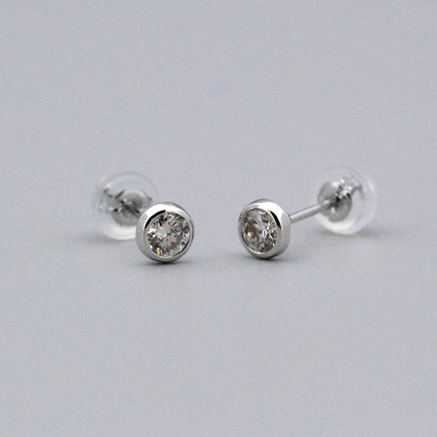 ドーナツセット スタッドピアスダイヤモンド0.30ct  Pt900プラチナK18YGイエローゴールドの画像