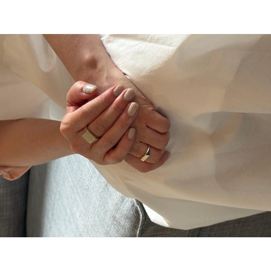 新品未使用　シルバー925 シグネットリング　コンビ コンビシグネットリングK18&SV925イエローゴールドシルバー