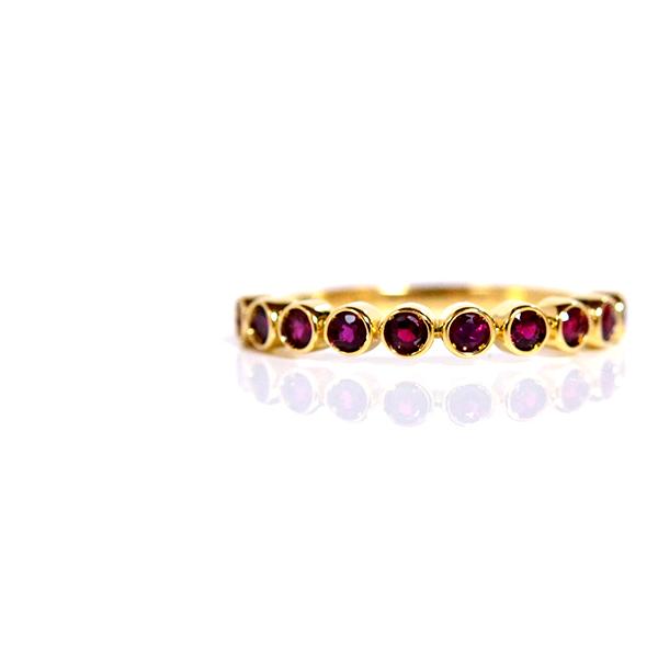 ラウンドテンエタニティーリングルビー K10 K18 pt950ホワイトゴールドピンクゴールドイエローゴールドプラチナ製作 |  | 11