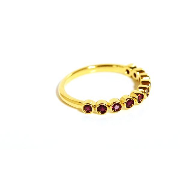 ラウンドテンエタニティーリングルビー K10 K18 pt950ホワイトゴールドピンクゴールドイエローゴールドプラチナ製作 |  | 07