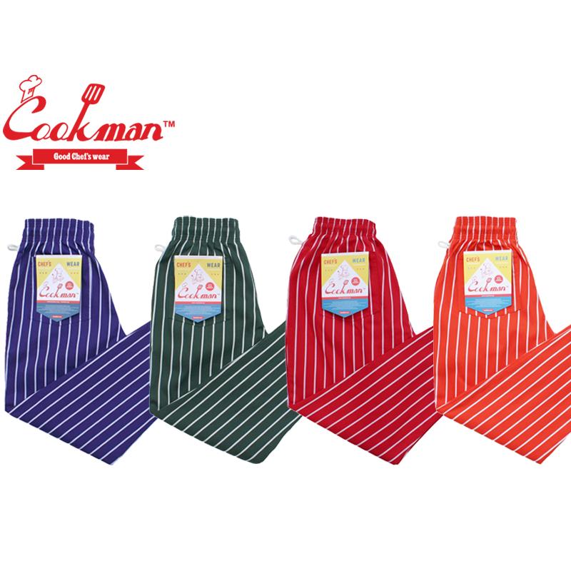 Cookman クックマン Chef Pants シェフパンツ ユニセックス カジュアル イージー ルーズ ワイド Stripe ストライプ | COOKMAN