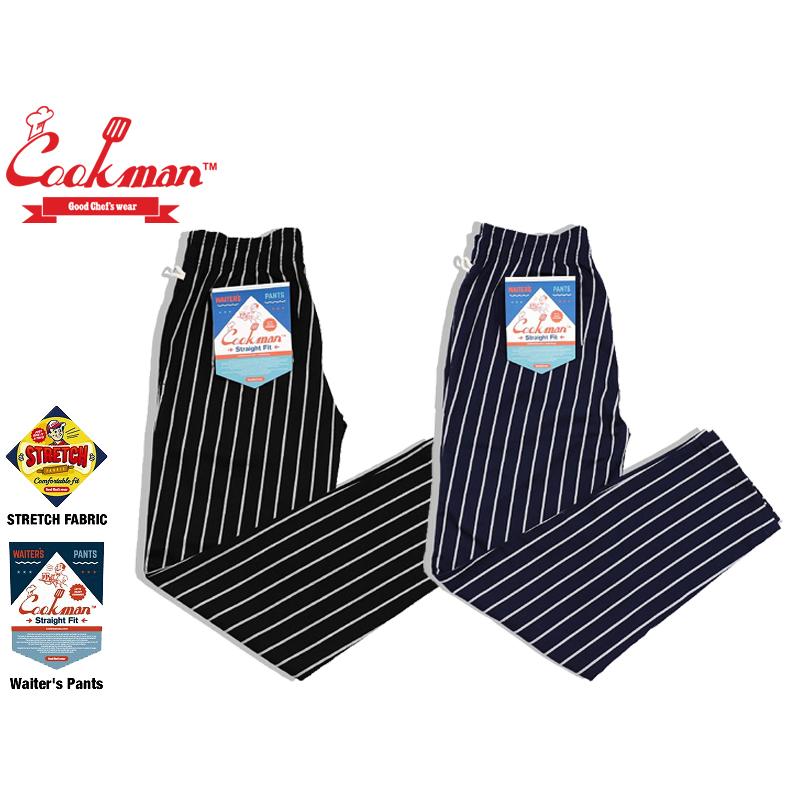 Cookman クックマン Waiter's Pants Stripe ウェイターズパンツ ストライプ ユニセックス カジュアル ストレート