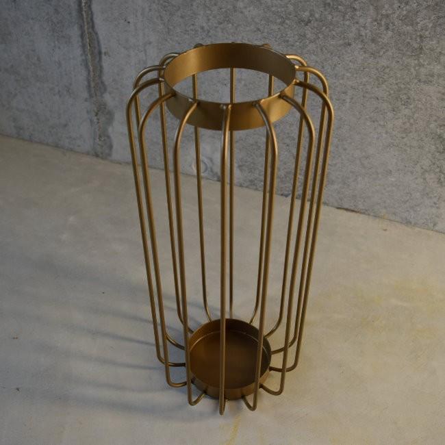 フラワーベース アイアン  花瓶 花器 ドライフラワー  おしゃれ ゴールド  アイアン花瓶 アイアン 高さ41cm ドライフラワースタンド 金 M |  | 02