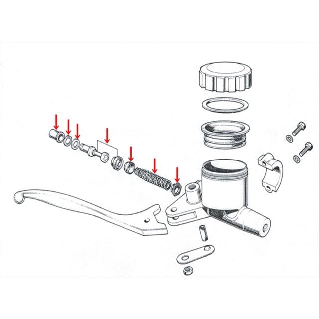 0174■CB400F/CB350F/CB750K0~K6 フロントマスターシリンダー用インナーキット（5/8）Wデイスク対応品 ★社外品 ヨンフォア |  | 01