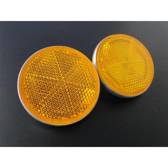 0297□CB400F/CB350F/CB750K2〜K6 オレンジ反射板2個セット(直径50mm