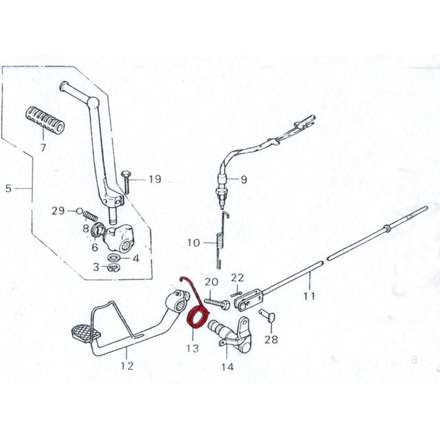 r*a様 CB400F【ヨンフォア】当時物　ブレーキペダル 1975-77年 CB400F純正タイプ ブレーキペダル 398/408/旧CB400Four