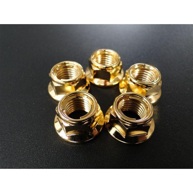 3481□CBX400F リヤスプロケット取付用金メッキナット(5個) : 絶版